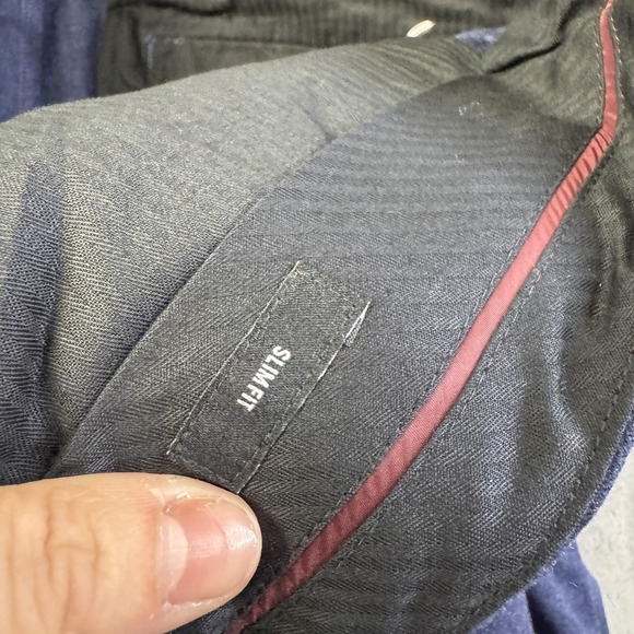 Bonobos Pants Mens 36x37 Heather Navy Slim Fit Italian Wool Dress Trousers‎ - Picture 12 of 16